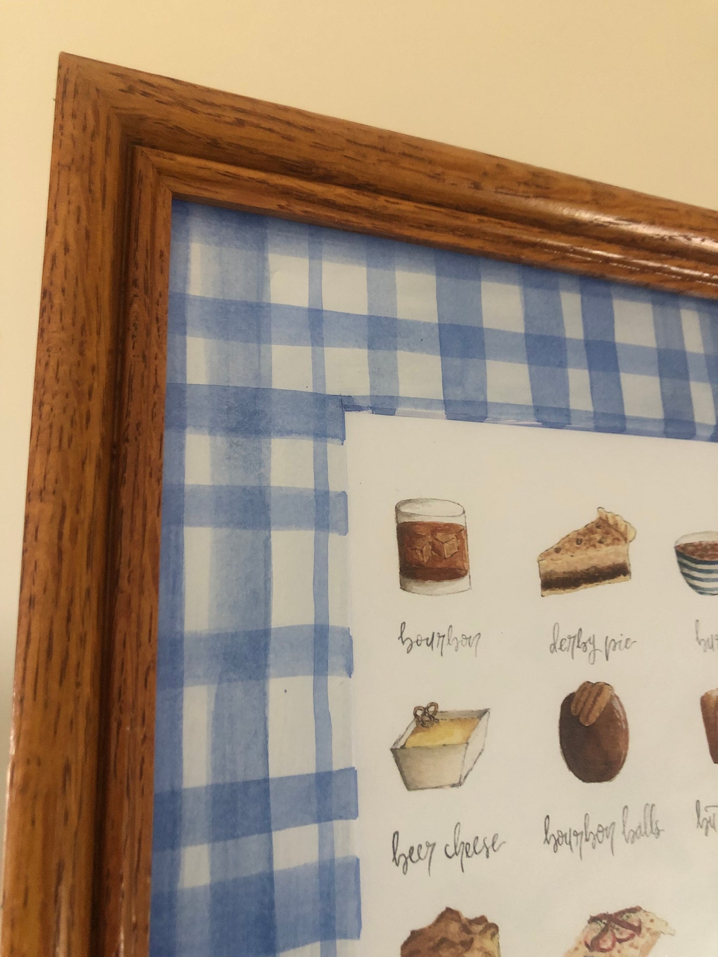 Framed Best of Kentucky Foods Art Print