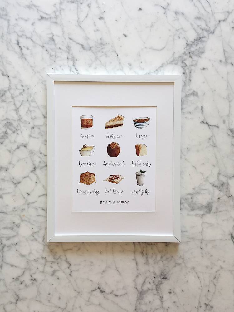 Best of Kentucky Foods Art Print