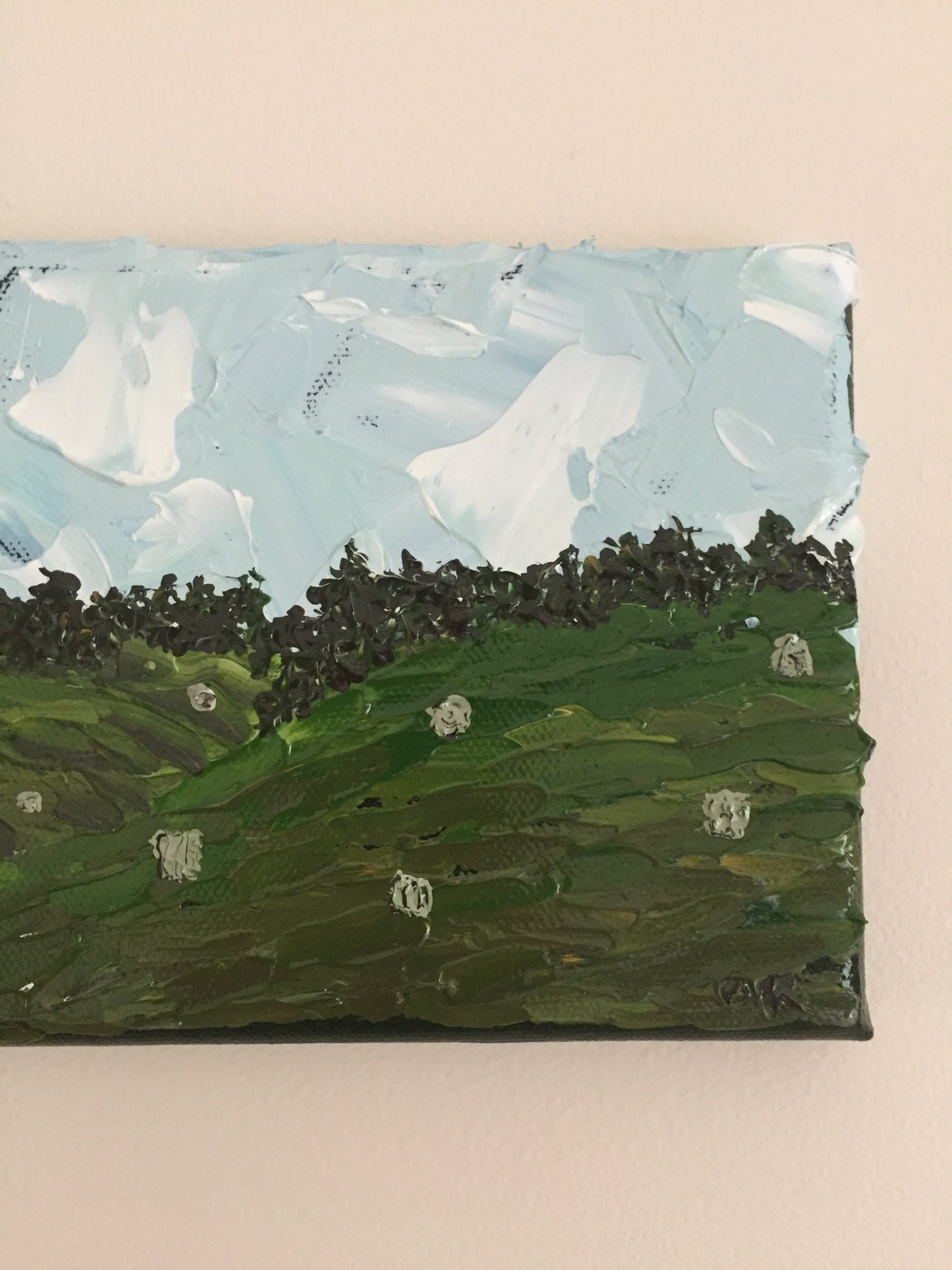 Hay Bales Original Acrylic Painting