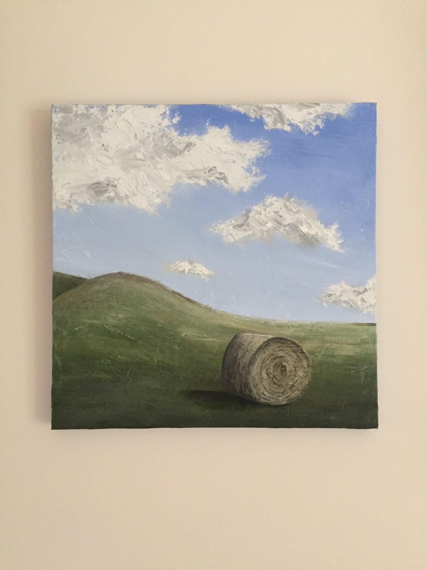 The Lone Bale Original Acrylic Painting