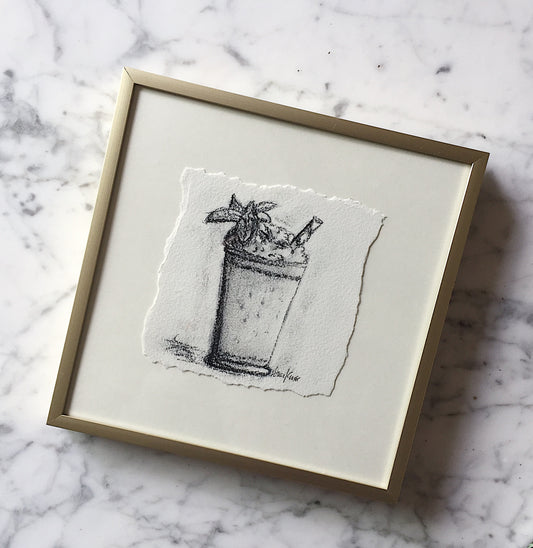 Mint Julep Charcoal Sketch