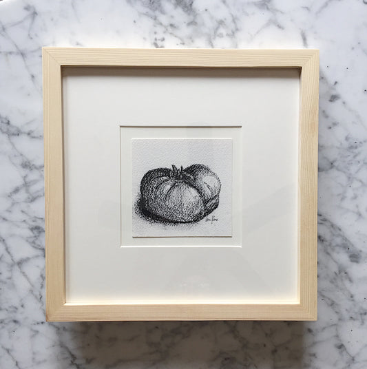 Heirloom Tomato Charcoal Sketch