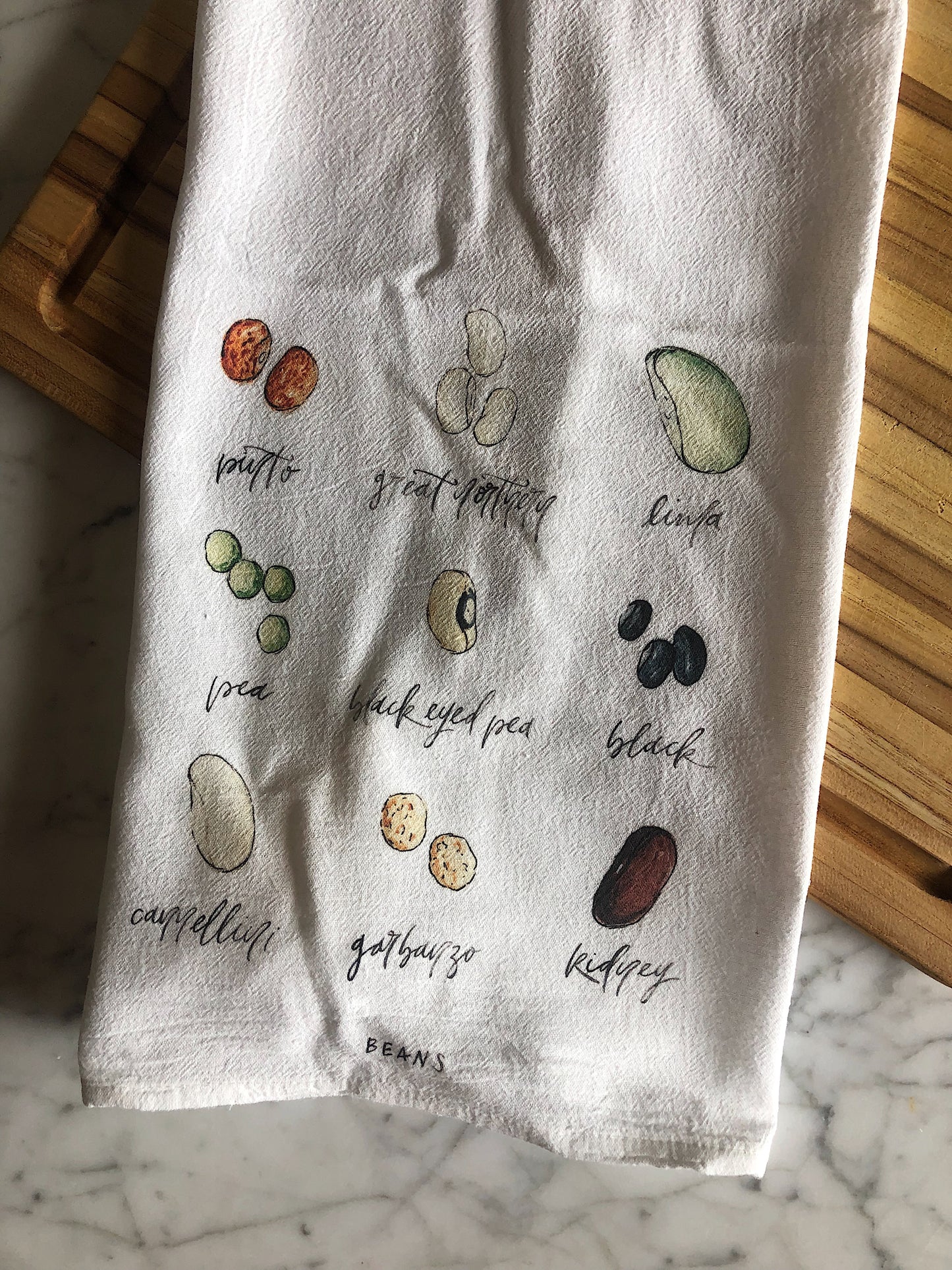Types of Beans Tea Towel