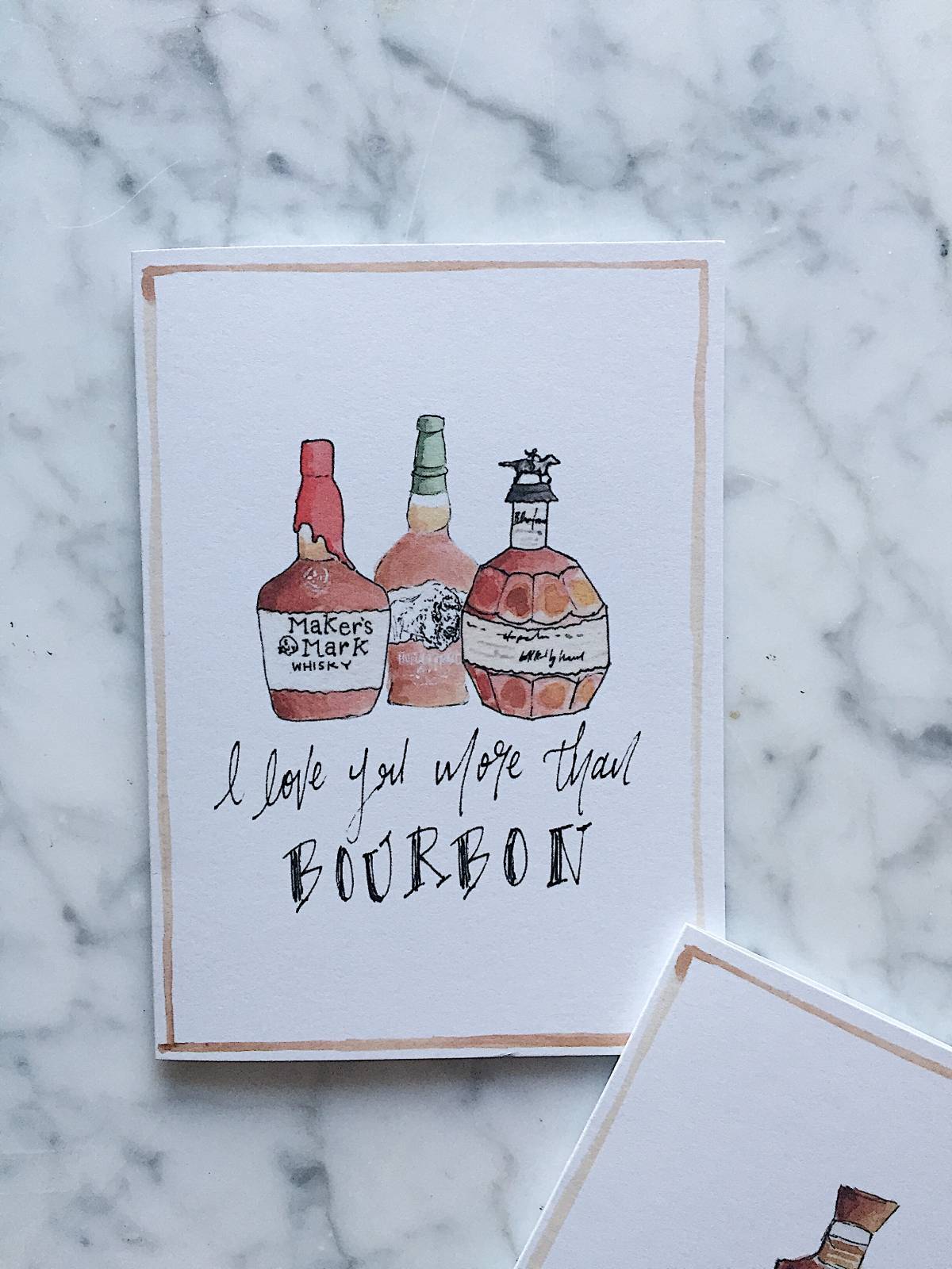 I Love You More Than Bourbon Valentine's Day Card