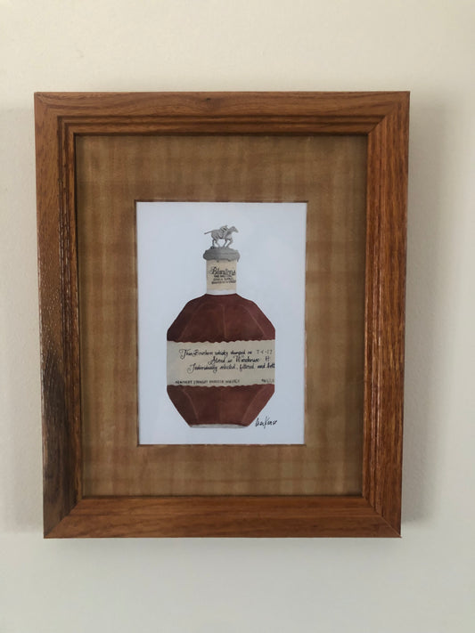 Framed Blanton's Bourbon Art Print