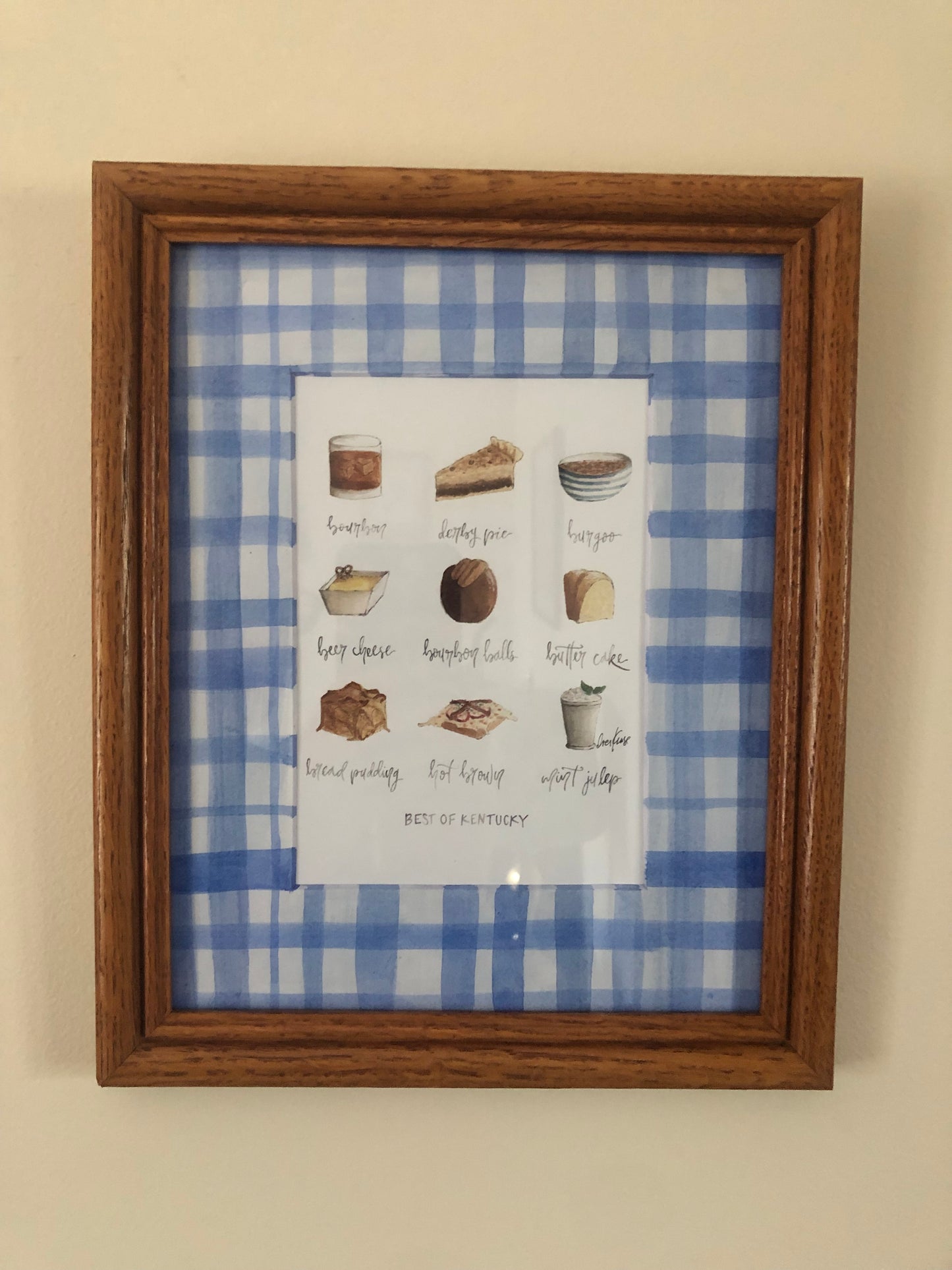 Framed Best of Kentucky Foods Art Print