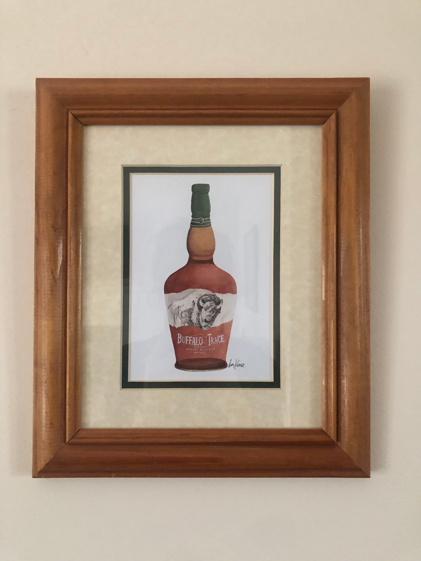 Framed Buffalo Trace Bourbon Art Print