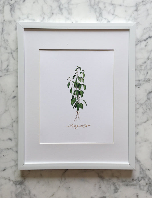 Oregano Herb Art Print